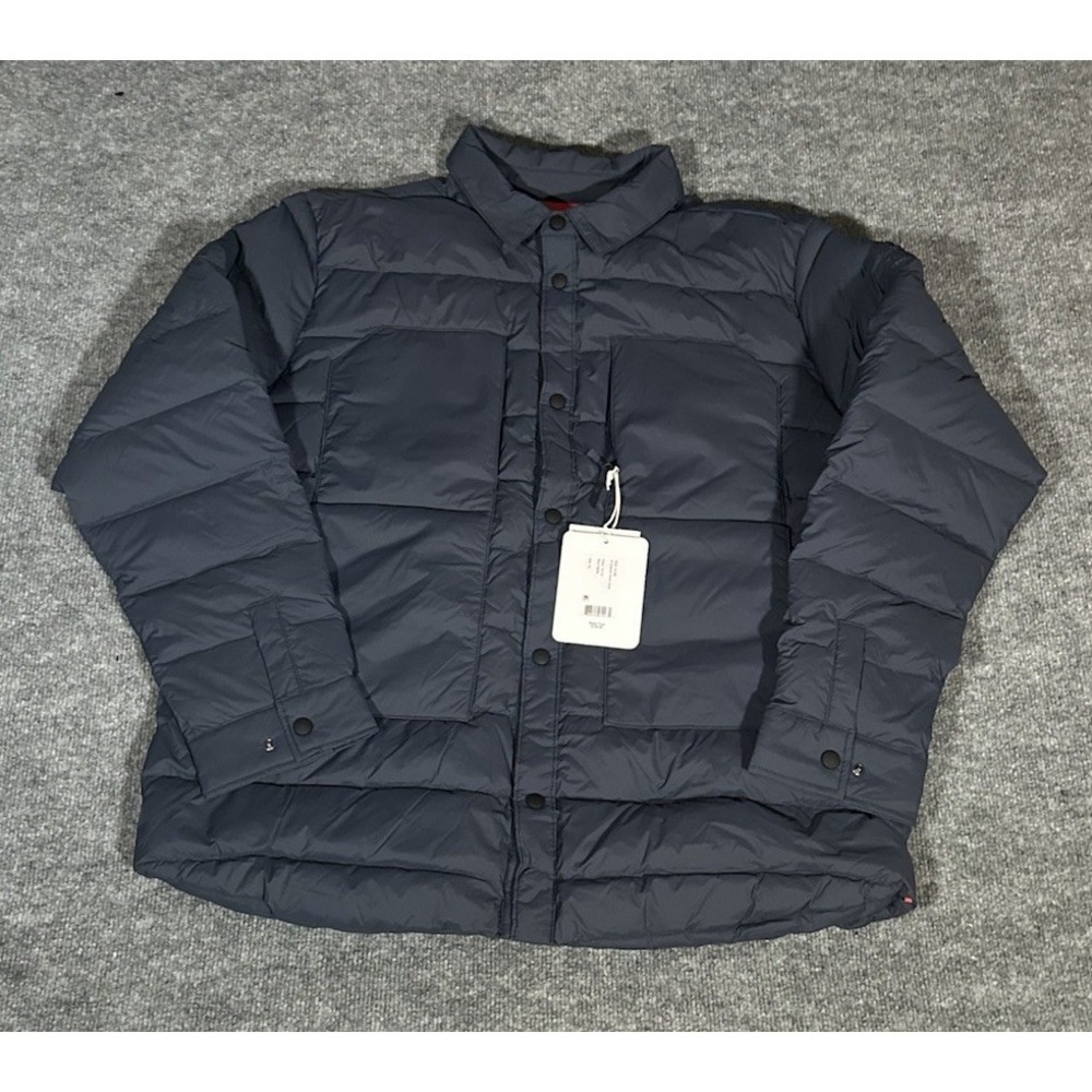 Obermeyer Explorer Down Shirt Mens XL Blue Nights Puffer Jacket Off Grid Warm